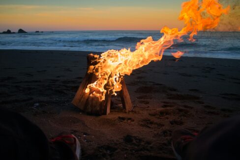 bonfire at noche de san juan malaga