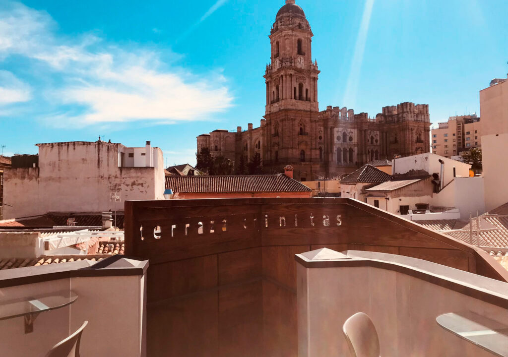 Terrace with view of Cathedral Malaga