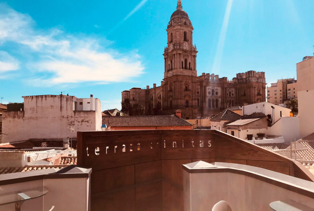 Terrace with view of Cathedral Malaga